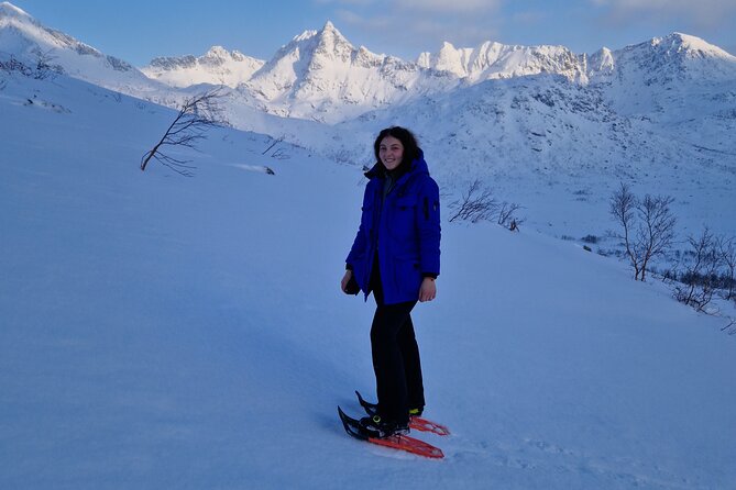 Arctic Snowshoe Hike in Norway - A quiet route with fjords and snow-capped mountains