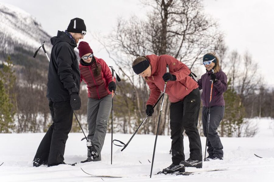Breivikeidet: Cross-Country Skiing & Husky Visit - Skiing beneath the Lyngen Alps