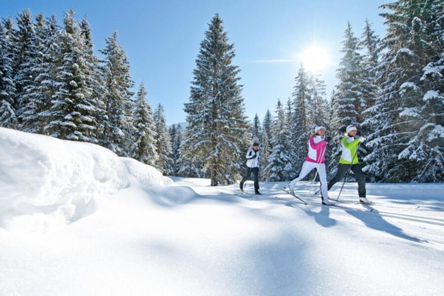 Cross Country Skiing Lessons for Beginners (Feldberg) - Getting fitted and walking to the practice area