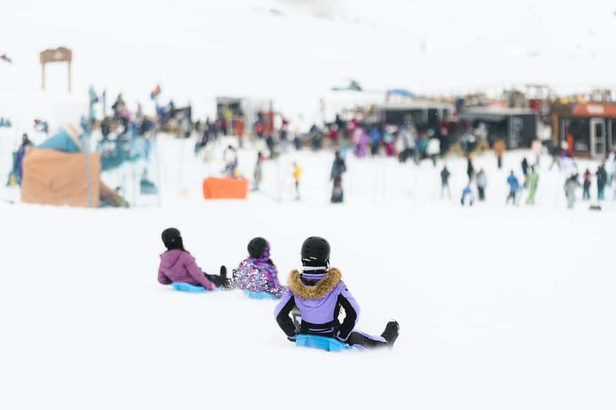 Farellones Park Tour: Snow Adventures - Tubing and Tray Sled are the easy-entry choices
