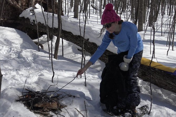 Fire Man Guided Snowshoe Tour in Mont-Tremblant - Following the forest trails with Alex or Richard