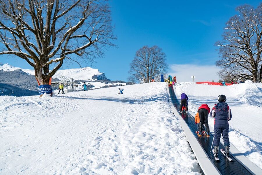 From Interlaken: Grindelwald Beginners Snowboarding Lesson - The Eiger view is part of the experience
