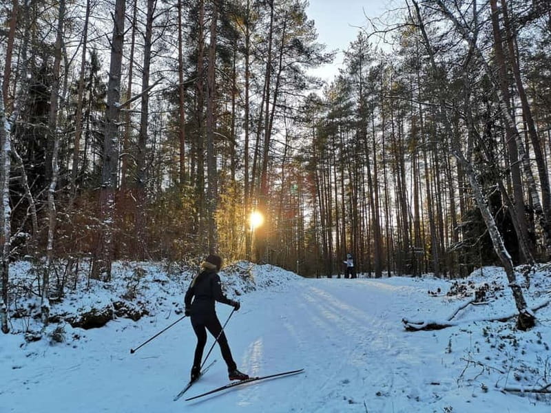 From Riga: Cross-country skiing and beating heart memorial - Leaving Riga for Ogre’s winter woods