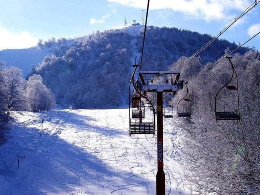 From Tbilisi: Borjomi and Bakuriani Ski resort Day Trip ❄️☃️ - Riding higher toward Bakuriani