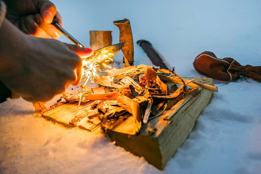 From Tromsø: Ice Domes Snow Park and Wilderness Experience - Snowshoes, tandem skis, and playful winter skills