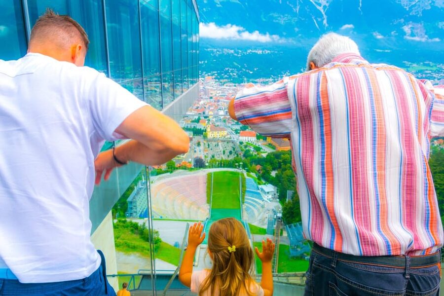 Innsbruck Bergisel Ski Jump Private Tour with Tickets - Taking the lift to the observation terrace