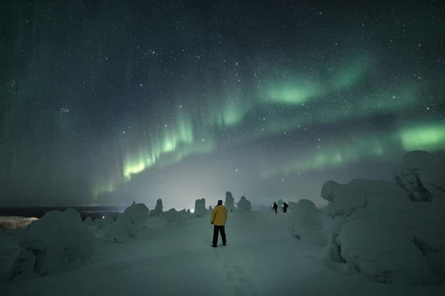 LEVI Adults Only Northern Lights Hunt with Snowshoeing - Waiting for the Northern Lights
