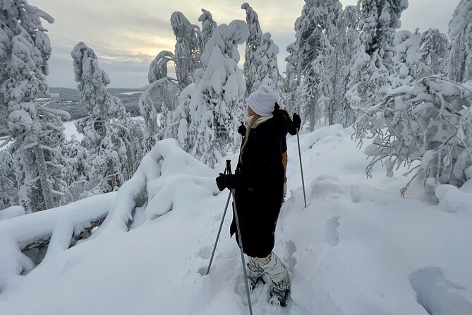 Levi: Lakeside forest snowshoeing - Into the forest near Kätkä mountain