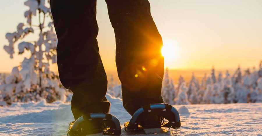 Levi: Scenic Levi Snowshoe Trip - Learning to walk on snowshoes