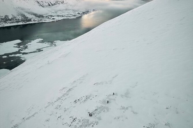 Lofoten Islands: Guided Snowshoeing Tour - Uphill version - Getting used to snowshoes before the climb