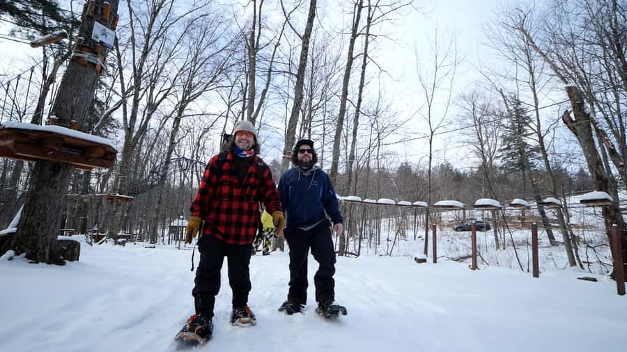Mont-Tremblant: Guided Snowshoe Tour - The fire that gives the tour its Québécois flavor