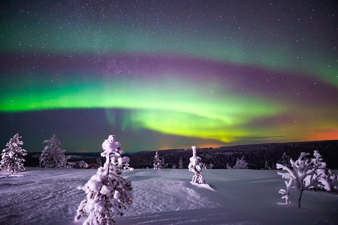 Night Snowshoeing Adventure under the Northern Lights - Learning to walk on snowshoes