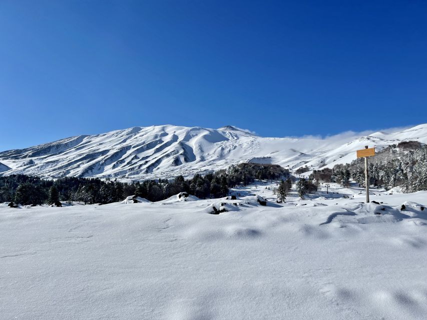 Piano Provenzana: Guided Mt. Etna Snowshoeing Trek - Reaching the side craters at 2,200 meters