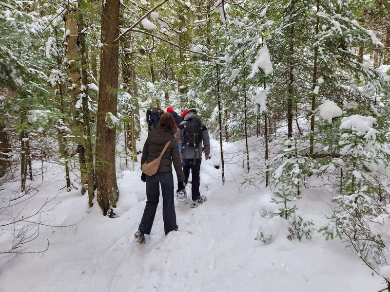 Private Nottawasaga Bluffs Caves Snowshoe-Creemore/Collingwd - Exploring the main caves and side passages