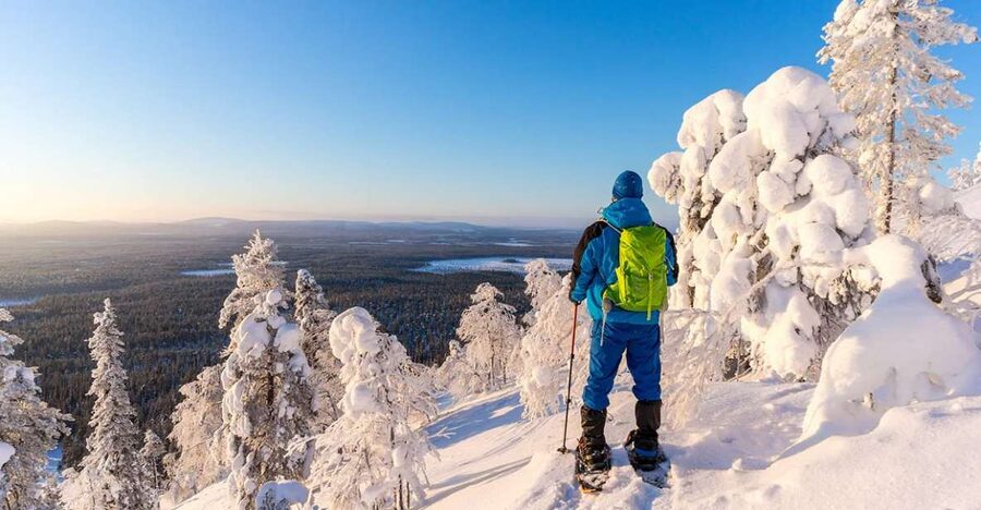 Rovaniemi: Hiking and Snowshoeing Adventure in Lapland - The hilltop view and the level of effort