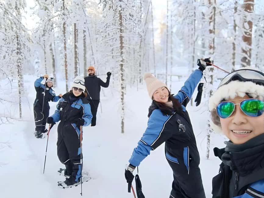 Rovaniemi: Small-Group Snowshoe Tour at Vikaköngäs & BBQ - Getting ready for your first snowshoe steps