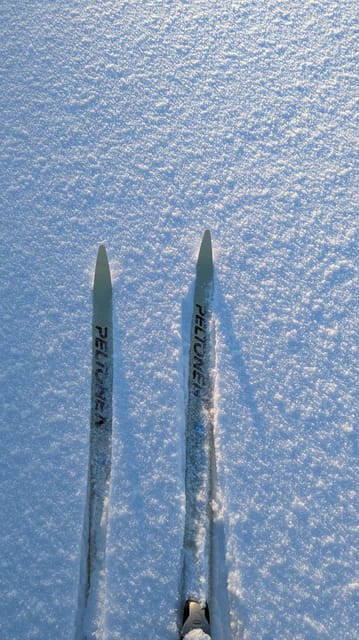 Saariselkä: Back-Country Skiing Guided Tour - Getting used to the wider skis