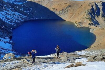 Seven Rila lakes-Snowshoeing with Waterfall and Hot Mineral pools