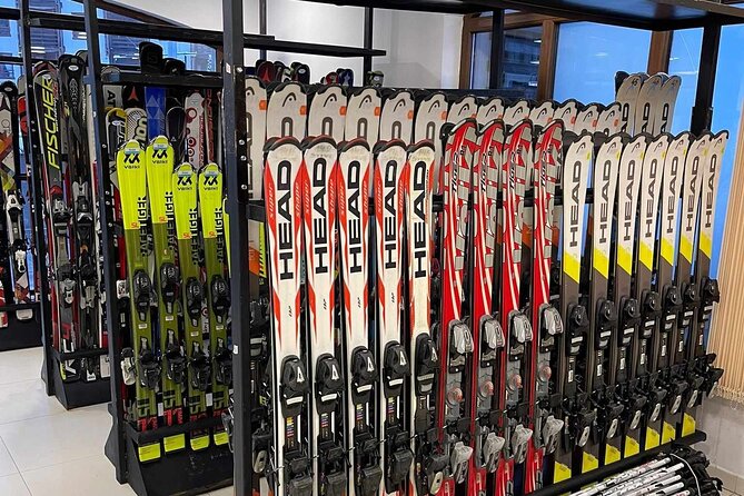 Ski and snowboard equipment in Bansko,Bulgaria - Picking your skis or snowboard at Twins Ski School