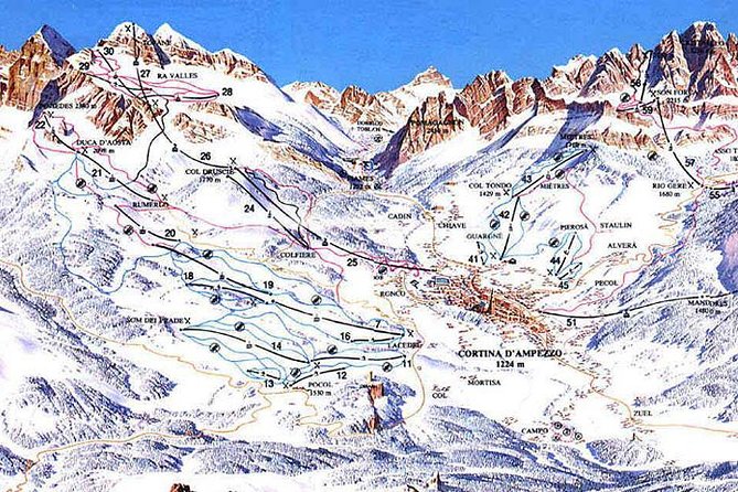 Ski Tour from Cortina d'Ampezzo: Tofana - Meeting in Socrepes and getting onto the mountain