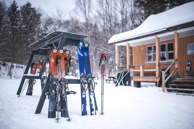Skiing (Hok Ski) Excursion in Jacques-Cartier National Park - Learning the gear before entering the forest
