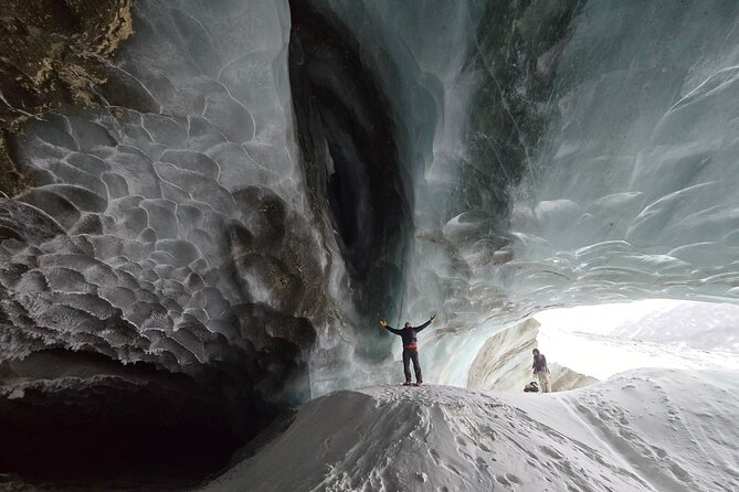 Snowshoe Hike to Castner Glacier Ice Cave - Gearing up at the Castner Glacier trailhead