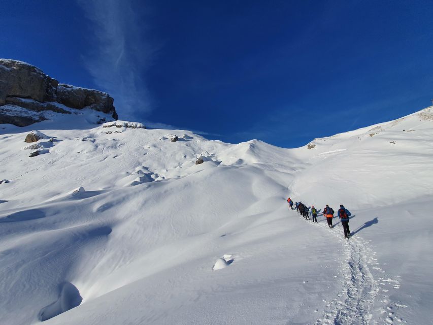 Snowshoe tour Ifen/Gottesacker Allgäu Kleinwalsertal - The lift ride and route setting