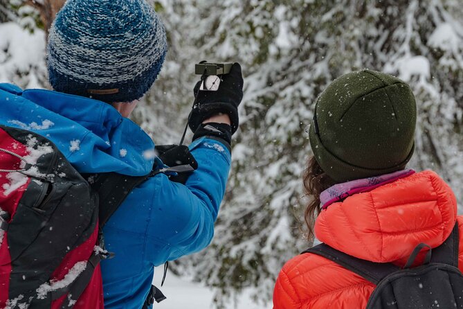 Snowshoeing Adventure with Ice-Fishing, Fire and Survival - Building your own fire beside the frozen lake