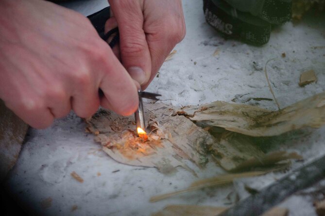 Snowshoeing Adventure with Ice-Fishing, Fire and Survival - Finding your direction with a map and compass