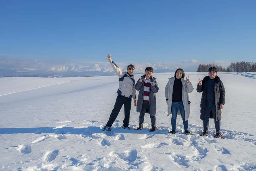 Snowshoeing on a Sparkling Biei Hill & Winter Cafe Time - Why this Biei outing feels different