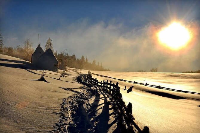 Snowshoeing on Trebevic Mountain from Sarajevo - The Olympic luge track at Trebević