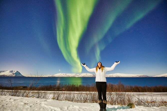 Snowshoeing with Aurora Crystal-Lavvo Overnight Stay from Tromsø - Dinner, the forecast, and the wood stove