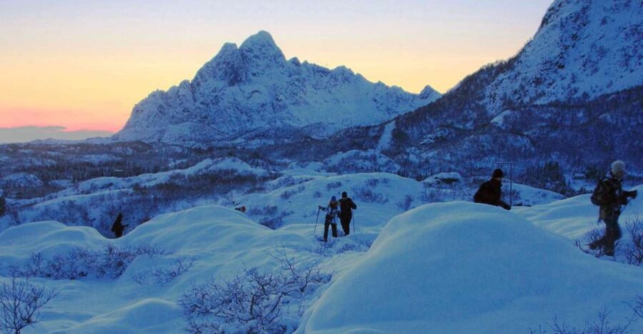 Svolvaer: Half-Day Guided Snowshoeing Tour - Small climbs, steady pacing, and the four-hour format
