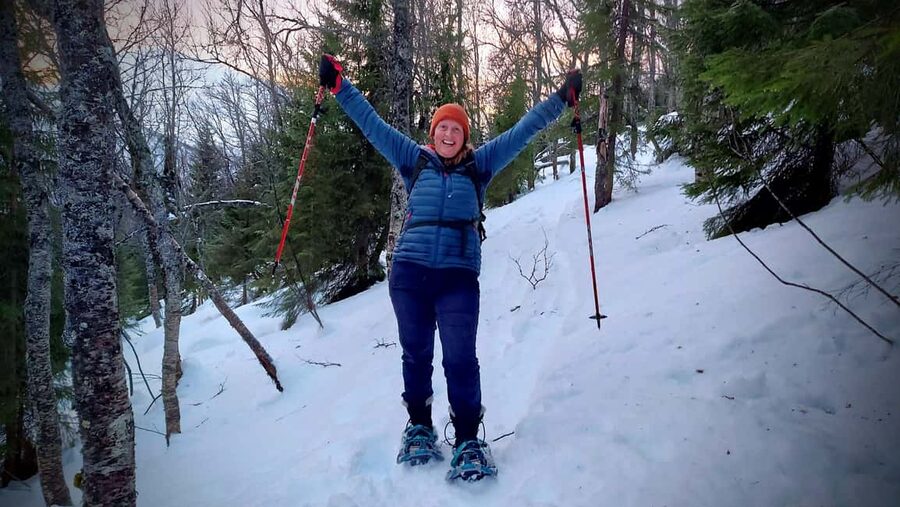 Tromsø Street to Wilderness: Guided Snowshoe Hike - Forest views with Tromsø and the fjords below