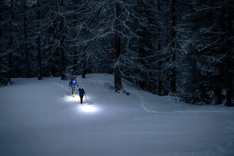 Vialattea: Night Snowshoeing under the Stars - The thirty-minute stop at sunset
